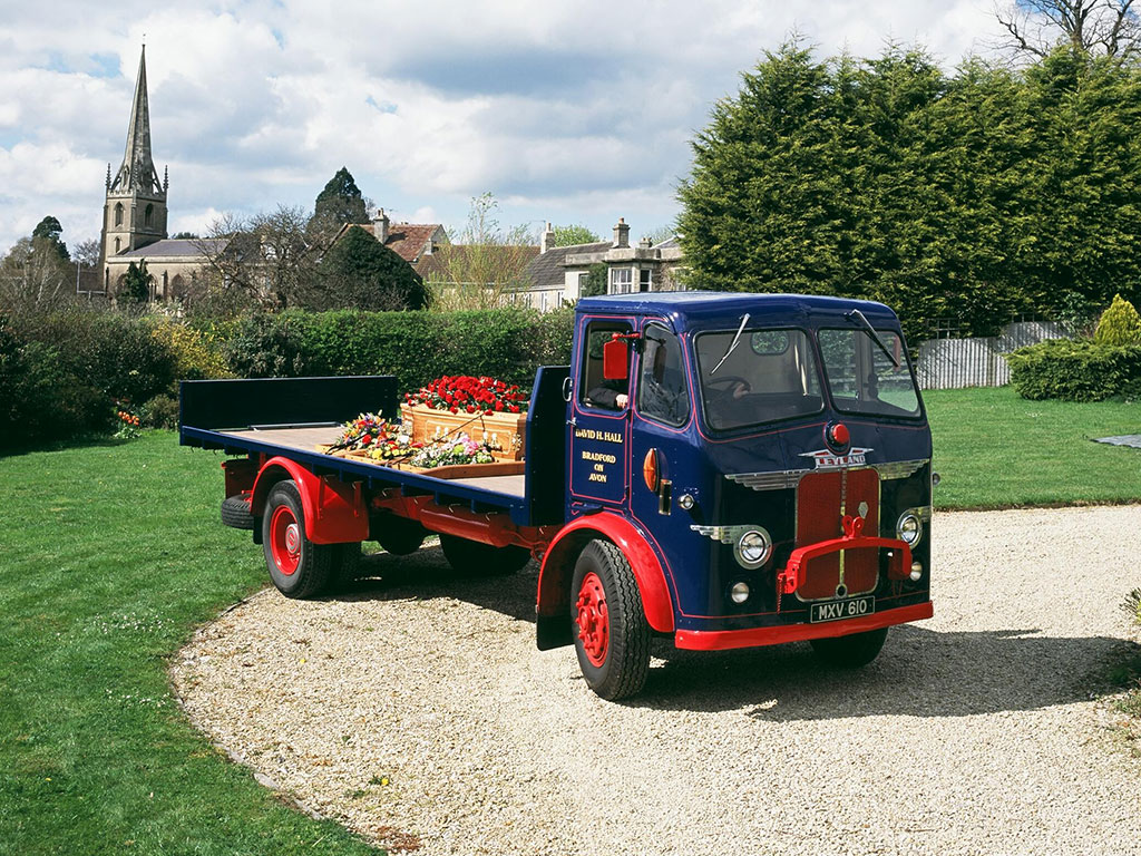 Flatbed funeral lorry