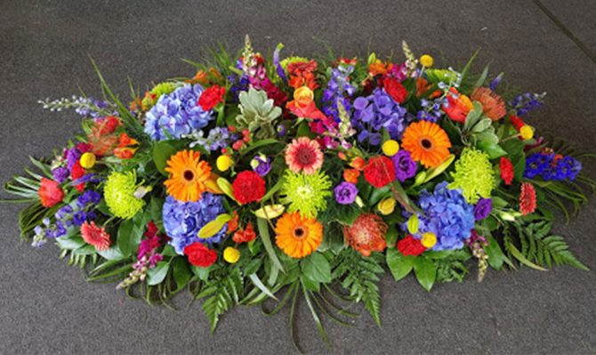 Colourful Spray Funeral Flowers