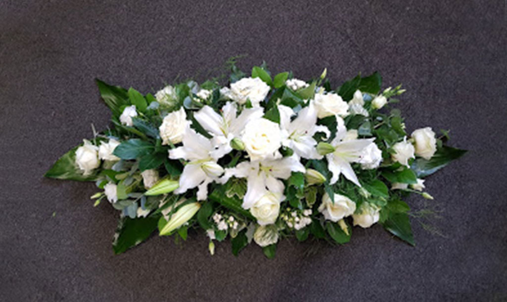 White Lily Spray Funeral Flowers
